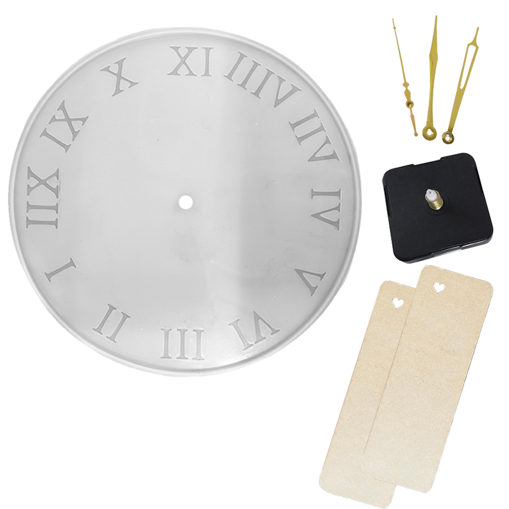 Resin Art with Wall Clock Mould DIY Kit by Penkraft